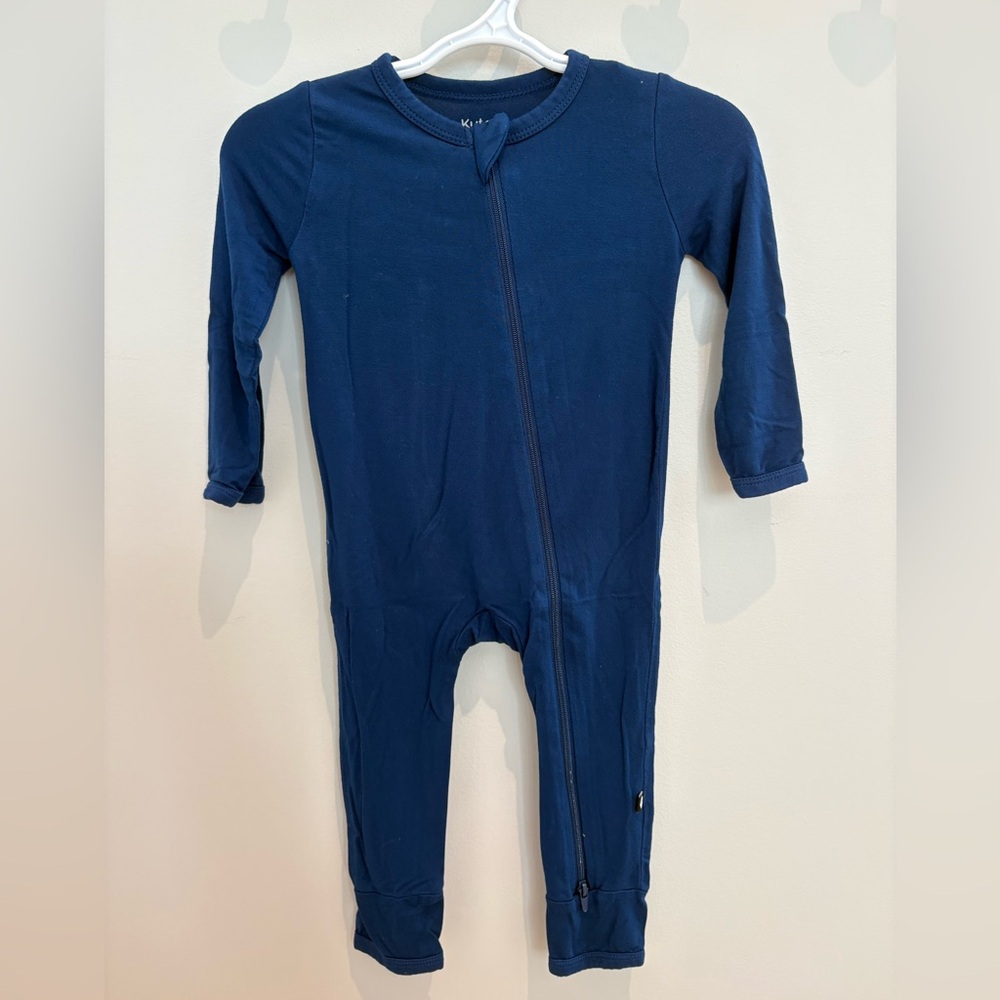 Kyte BABY Zippered Romper - Blue
